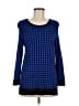 Apt. 9 100% Rayon Houndstooth Blue Pullover Sweater Size M - photo 1