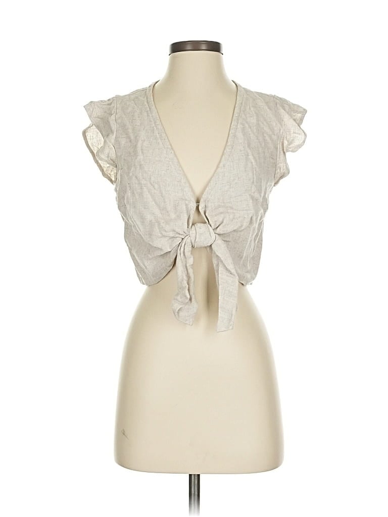 Pre-owned Abercrombie & Fitch Sleeveless Blouse In Silver