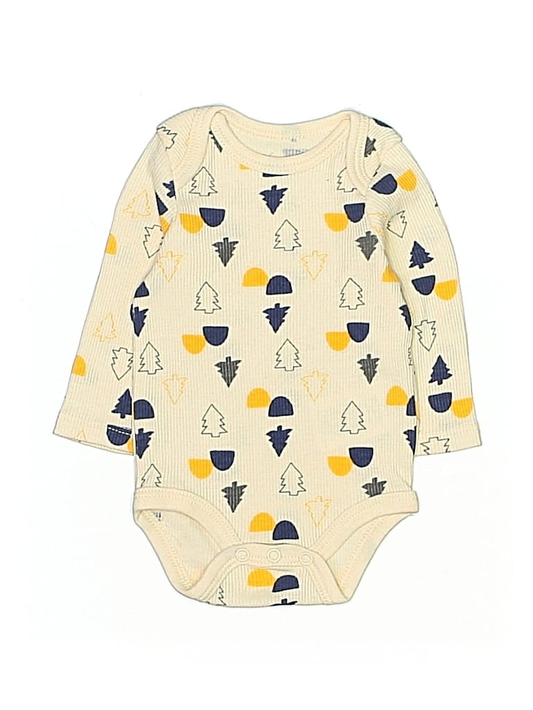 Pre-owned Assorted Brands Babies' Long Sleeve Onesie In Yellow