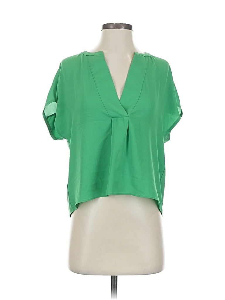 ANN TAYLOR Pre-owned Short Sleeve Blouse In Green