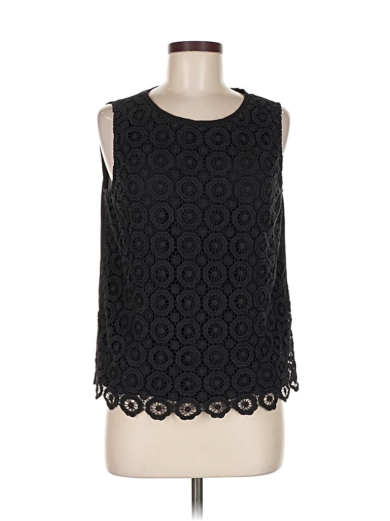 Pre-owned Ann Taylor Loft Sleeveless Blouse In Black