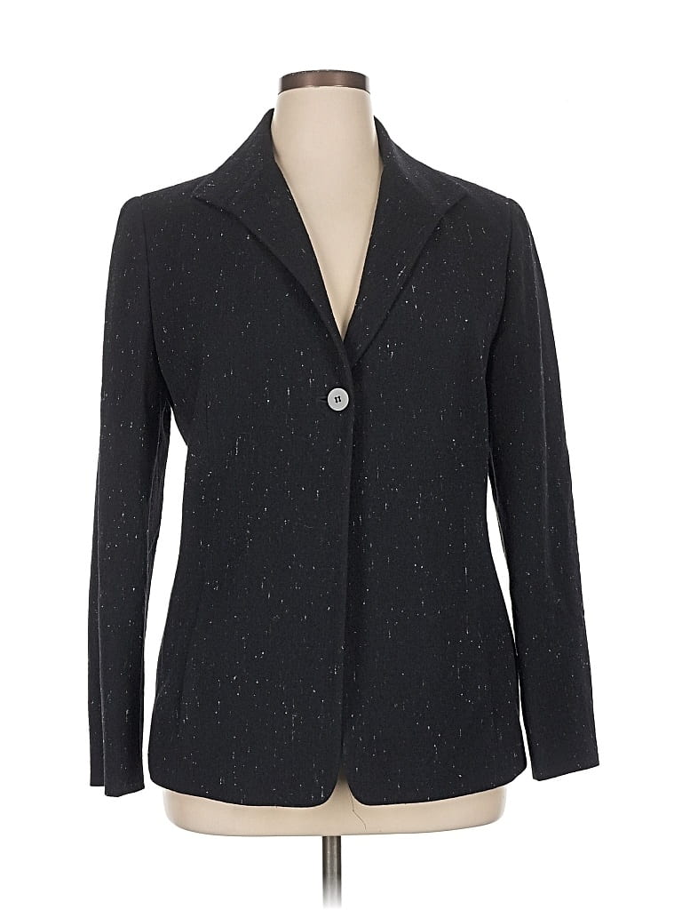 Pre-owned Lafayette 148 Wool Blazer Jacket In Black