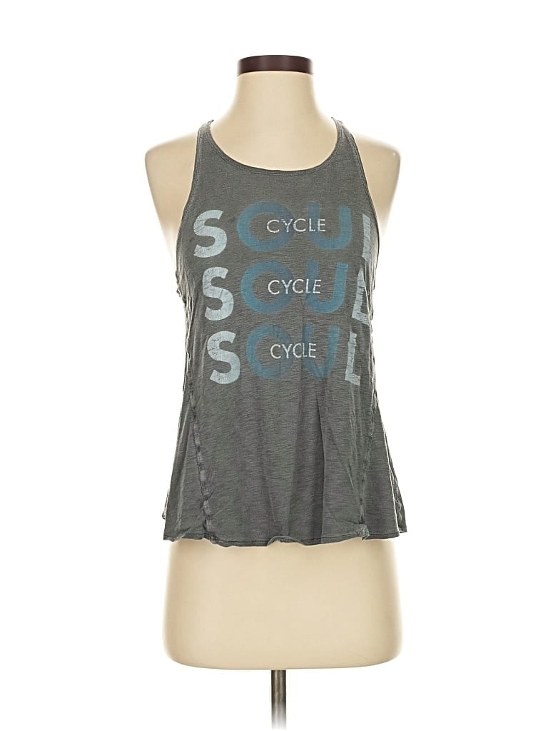 SOULCYCLE Pre-owned Tank Top Gray Halter Neckline Tops