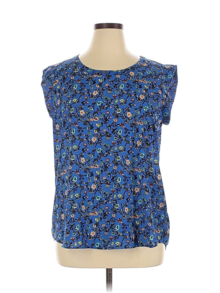 Pre-owned Pleione Sleeveless Blouse In Blue