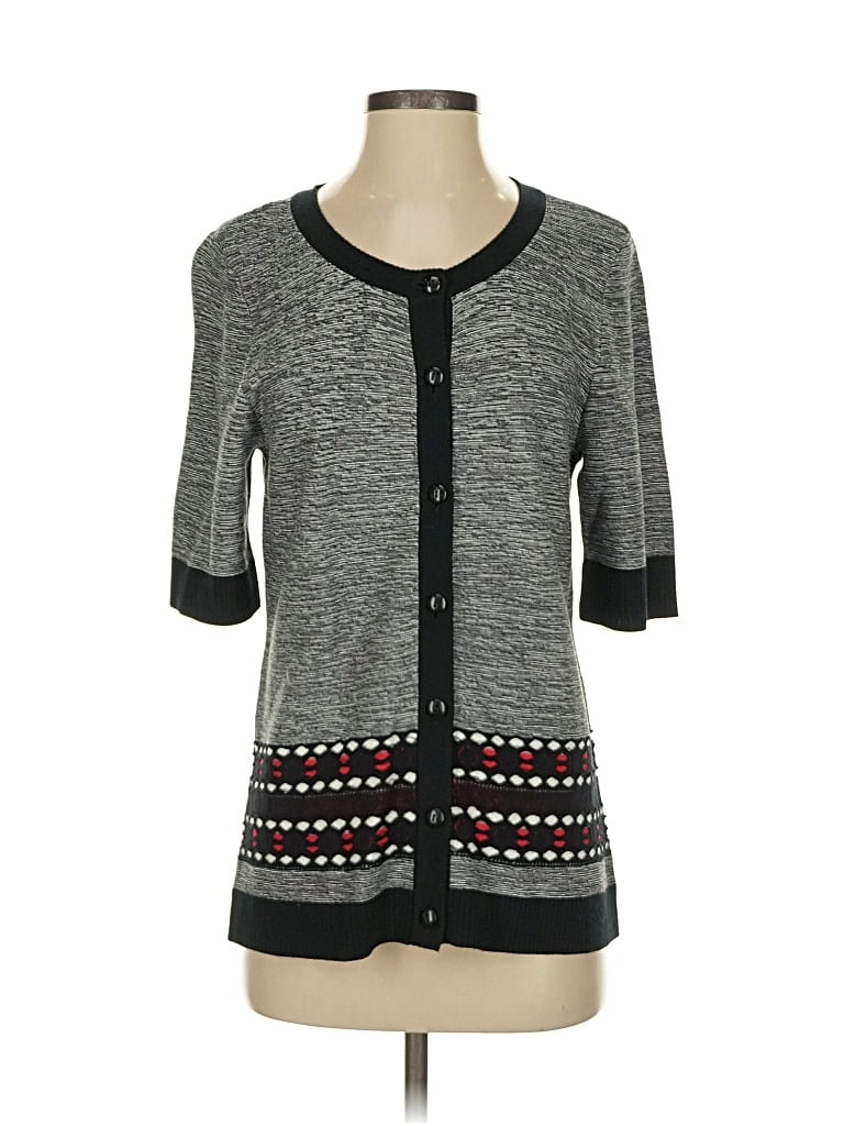 Pre-owned Christopher & Banks Cardigan Sweater In Gray