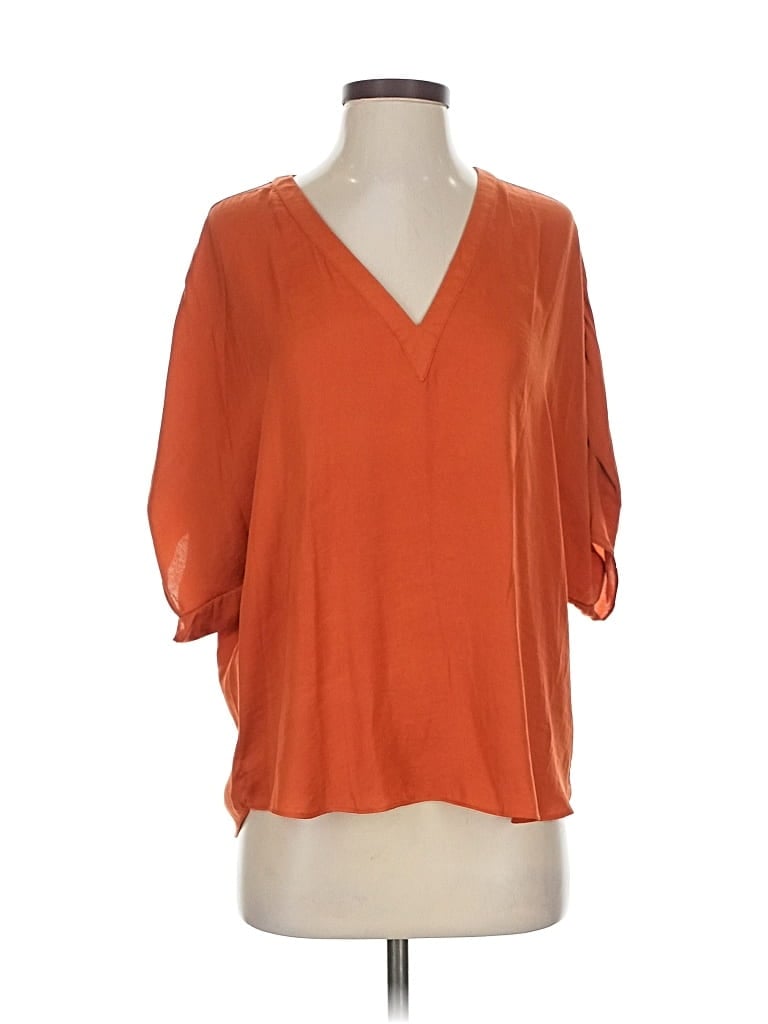 KLD. SIGNATURE Pre-owned 3/4 Sleeve Blouse In Orange