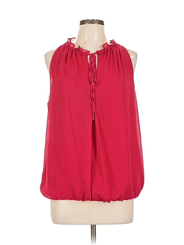 Pre-owned Sophie Max Sleeveless Blouse In Red
