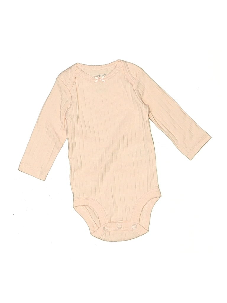 Pre-owned Child Of Mine By Carter's Babies' Long Sleeve Onesie In Brown
