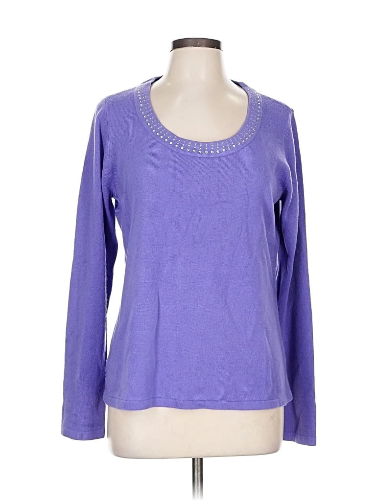 Pre-owned Carolyn Taylor Pullover Sweater In Purple