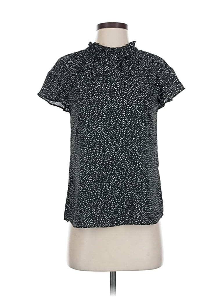 EXPRESS Pre-owned Short Sleeve Blouse In Black