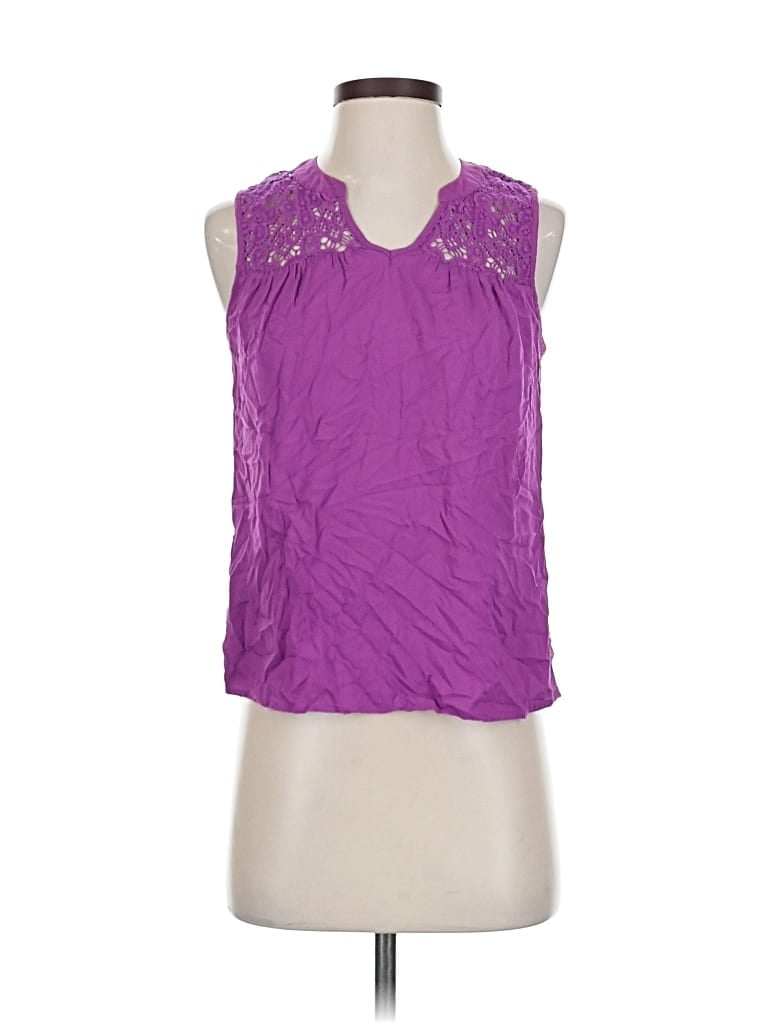 Pre-owned Ann Taylor Loft Outlet Sleeveless Blouse In Purple