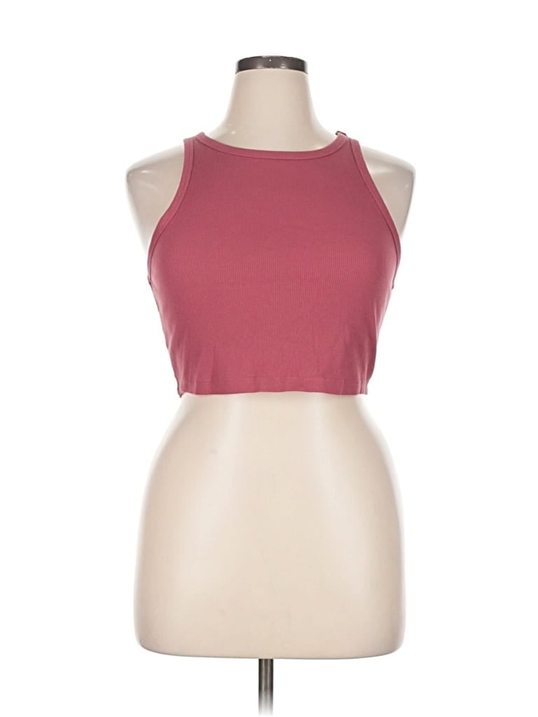 Pre-owned Wild Fable Tank Top Burgundy Halter Neckline Tops