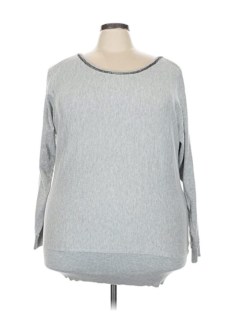 Pre-owned Lane Bryant Pullover Sweater In Gray