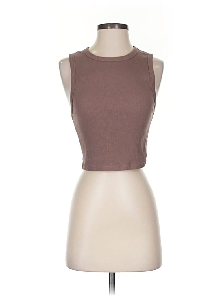 Pre-owned Abercrombie & Fitch Tank Top Brown Strapless Neckline Tops