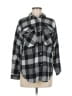 rue21 100% Polyester Black Long Sleeve Button-Down Shirt Size M - photo 1