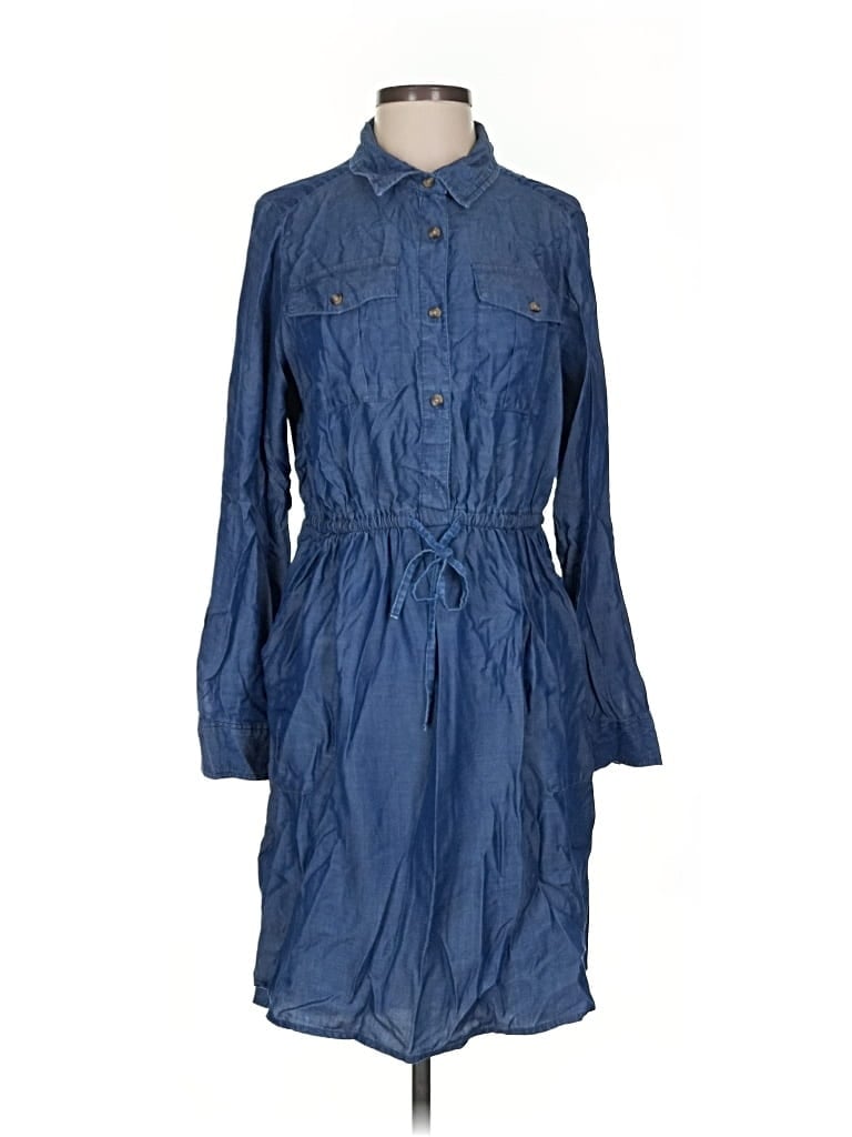 Pre-owned Time And Tru Casual Dress In Blue