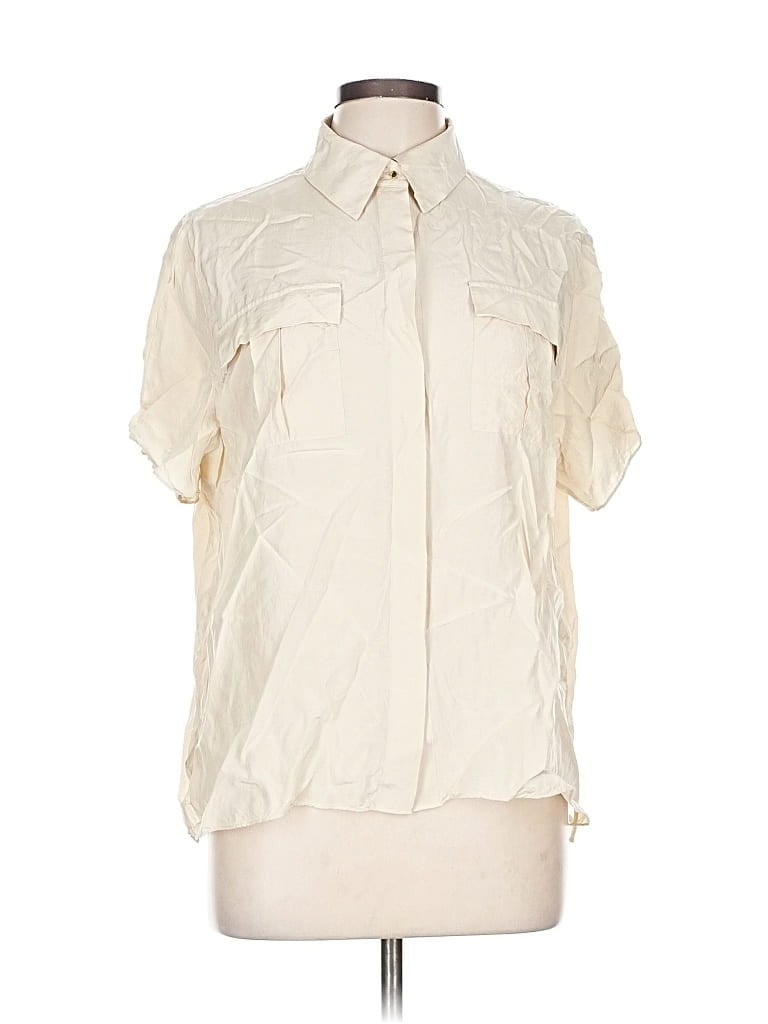 Pre-owned Paris Atelier & Other Stories Short Sleeve Blouse In White