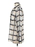Worth New York Plaid Ivory Long Sleeve Blouse Size 6 - photo 5