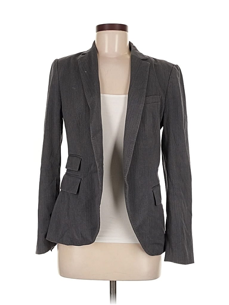Pre-owned Zara Basic Blazer Jacket In Gray