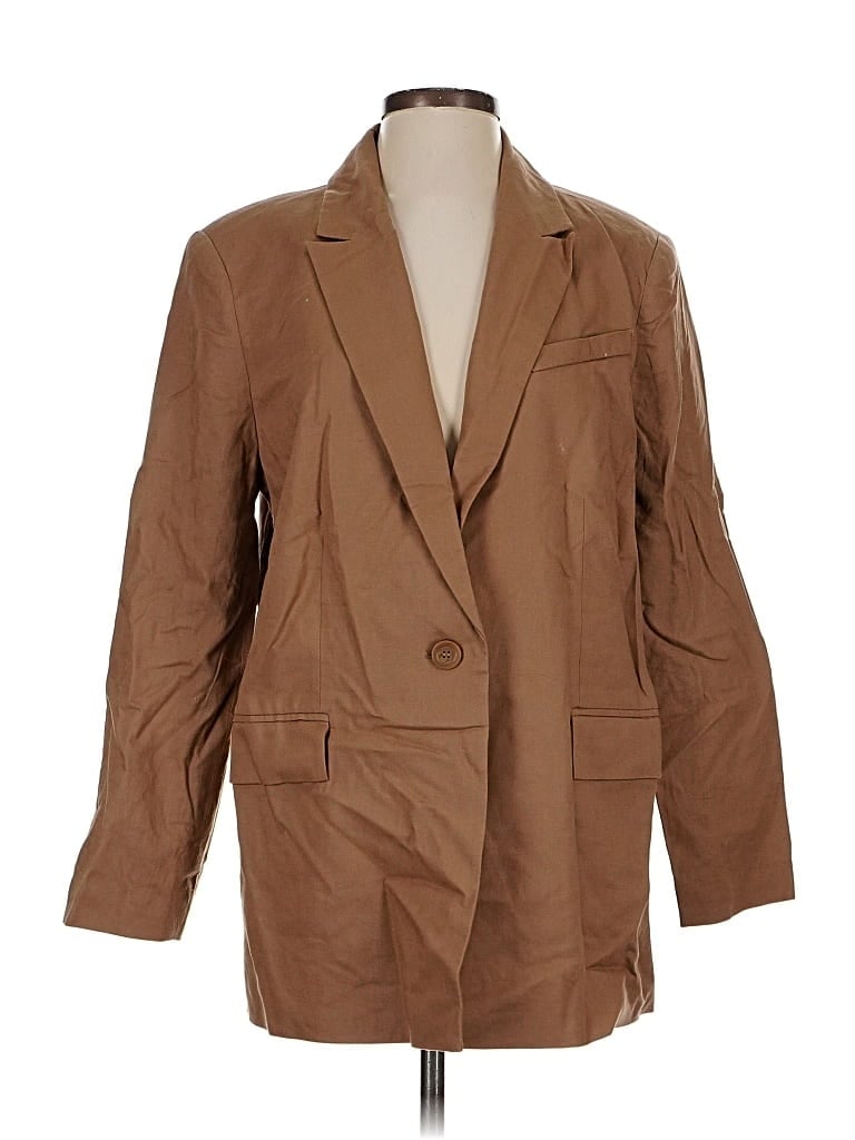 Pre-owned Open Edit Blazer Jacket In Brown