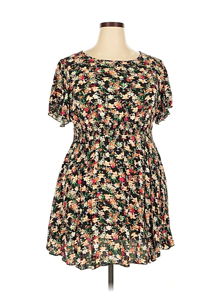 Pre-owned Shein Curve Casual Dress In Black