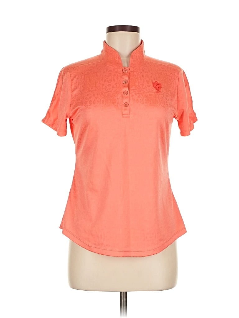 Pre-owned Greg Norman Short Sleeve Polo Shirt In Orange