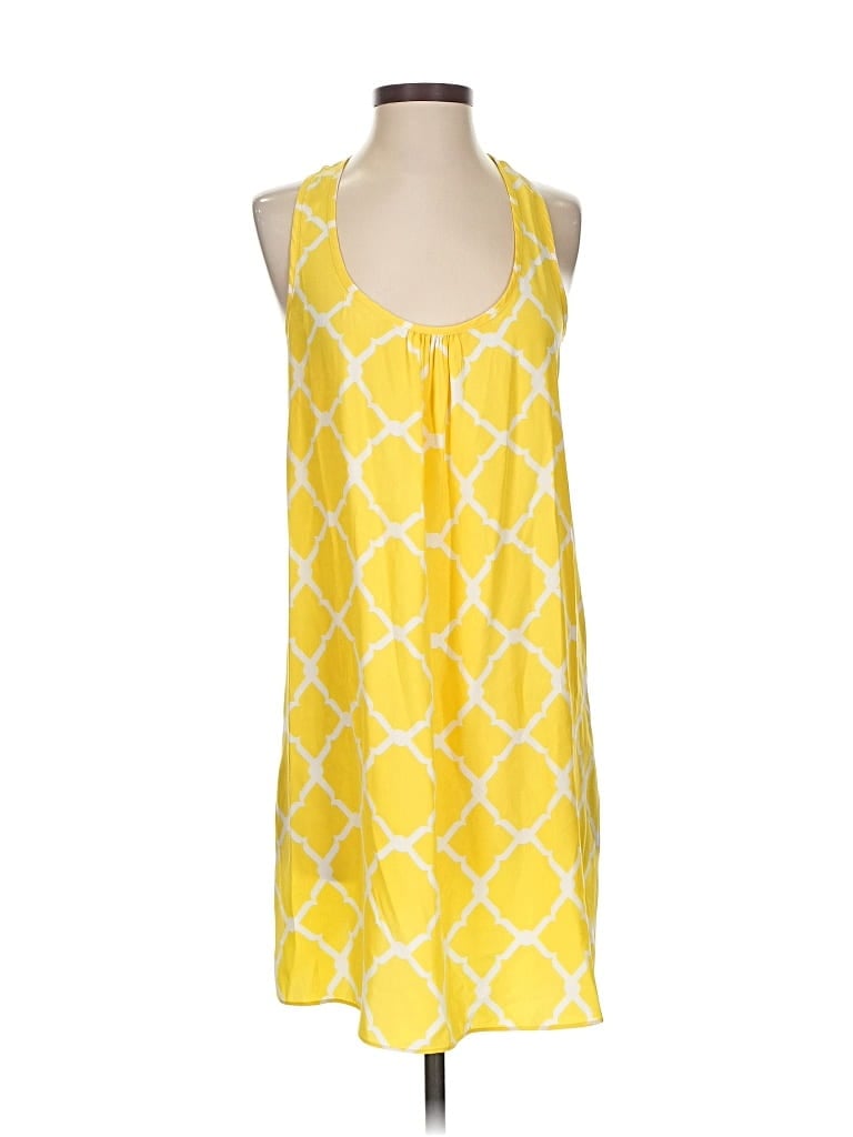 ALICE & TRIXIE Pre-owned Sleeveless Silk Top Yellow Halter Neckline Tops
