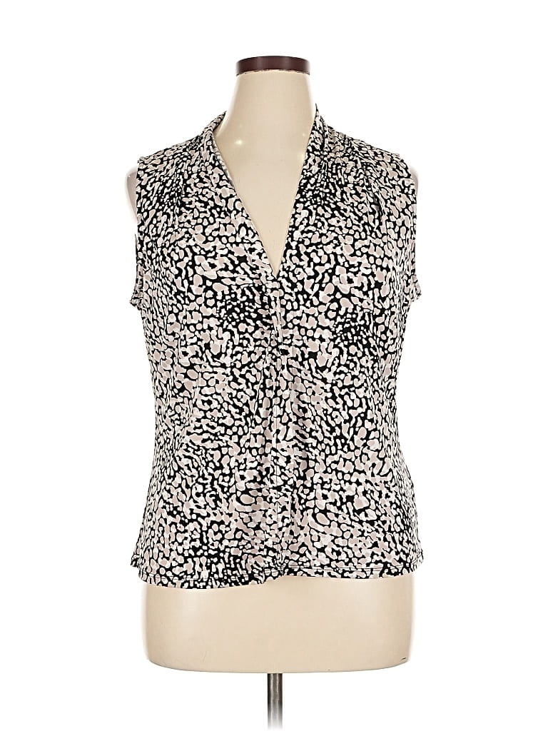 Pre-owned Calvin Klein Sleeveless Blouse In White