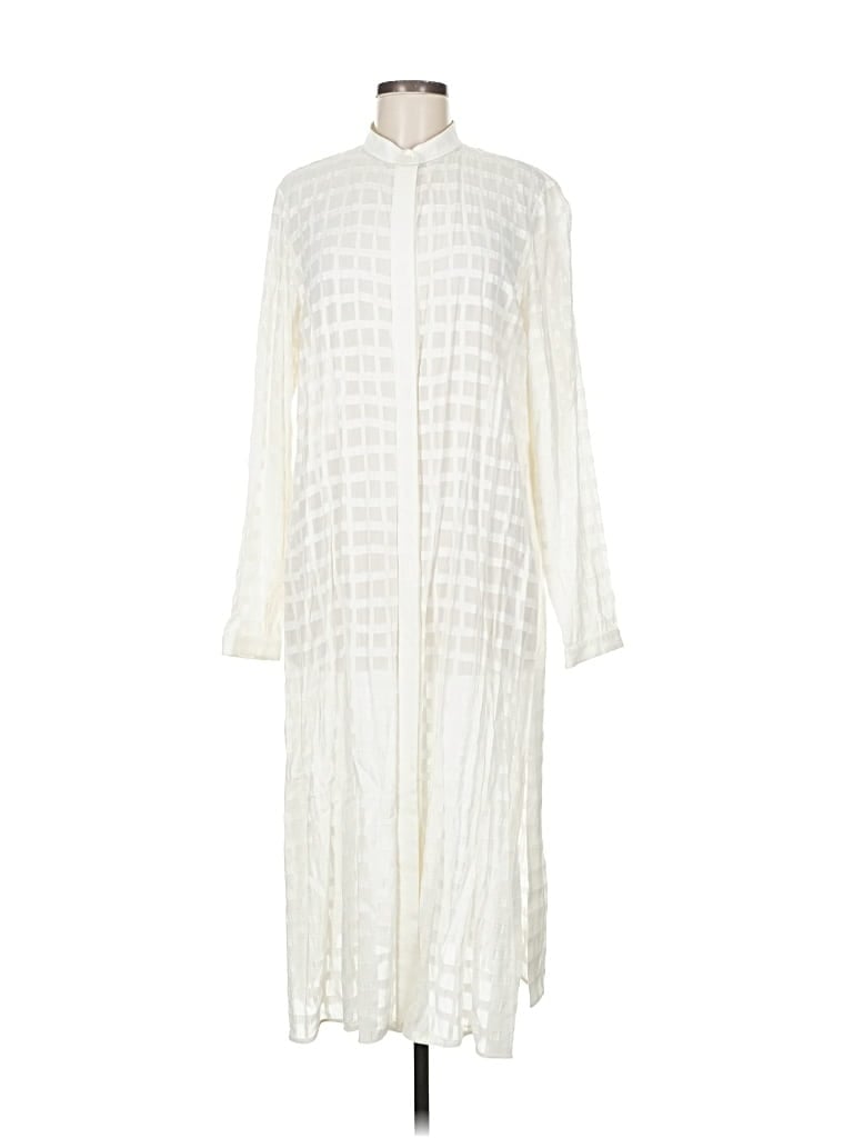 Pre-owned Lafayette 148 Kimono In White