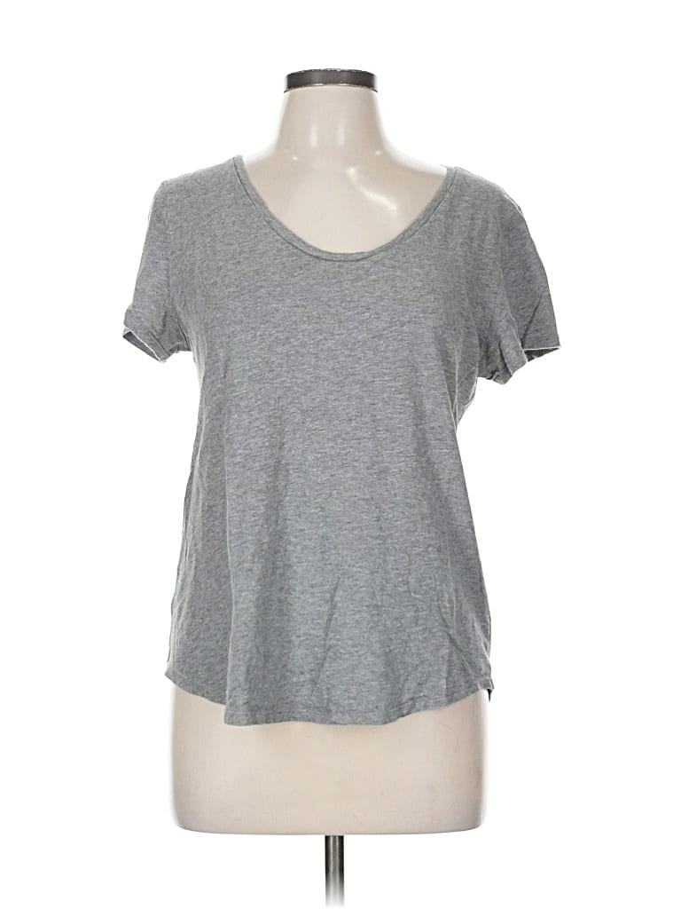 Pre-owned Ann Taylor Loft Short Sleeve T-shirt In Gray