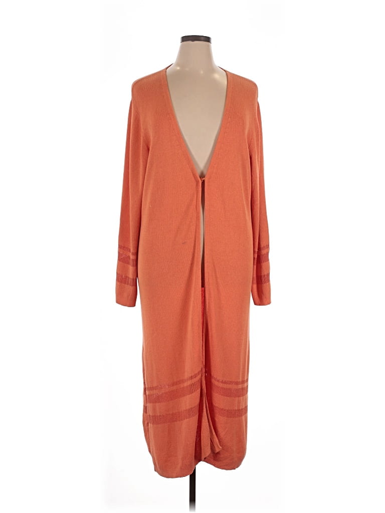 Pre-owned Assorted Brands Cardigan Sweater In Orange