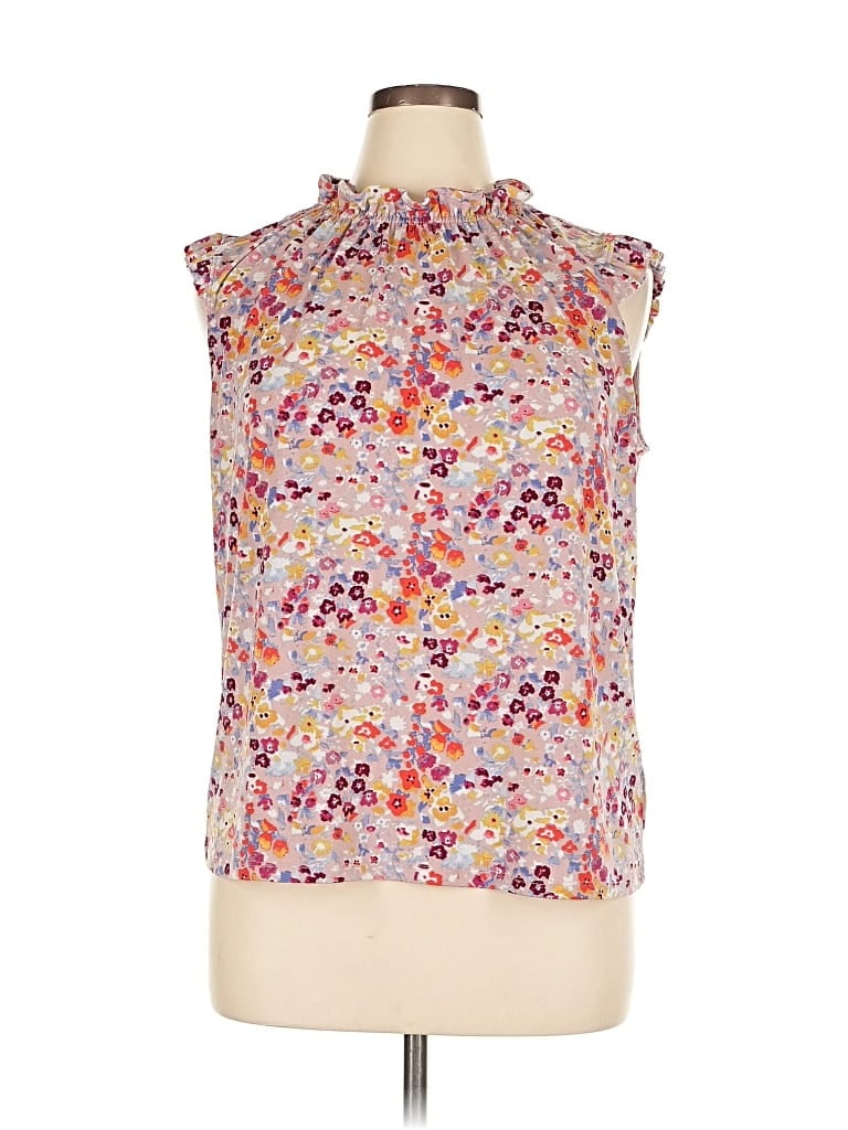 Pre-owned Adrianna Papell Sleeveless Blouse In Purple