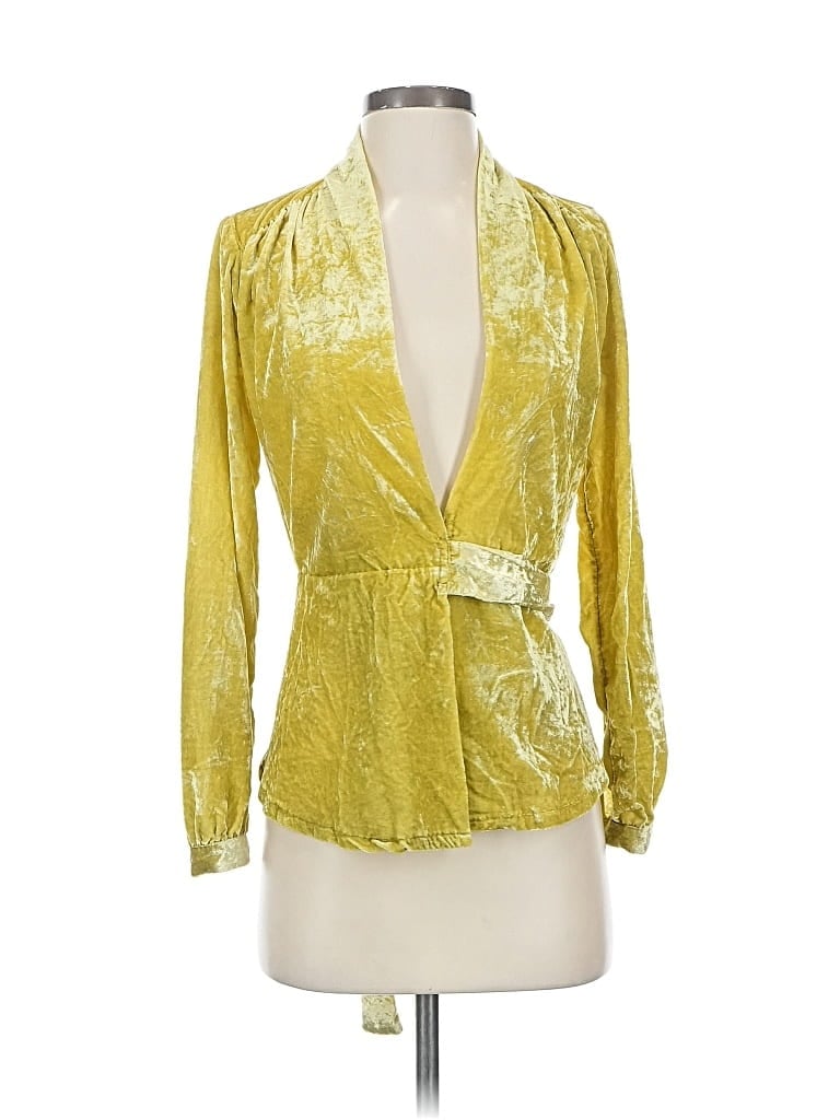 Pre-owned Moulinette Soeurs By Anthropologie Long Sleeve Blouse In Gold