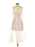 Keepsake 100% Polyester Ivory Tan Cocktail Dress Size XS - photo 2