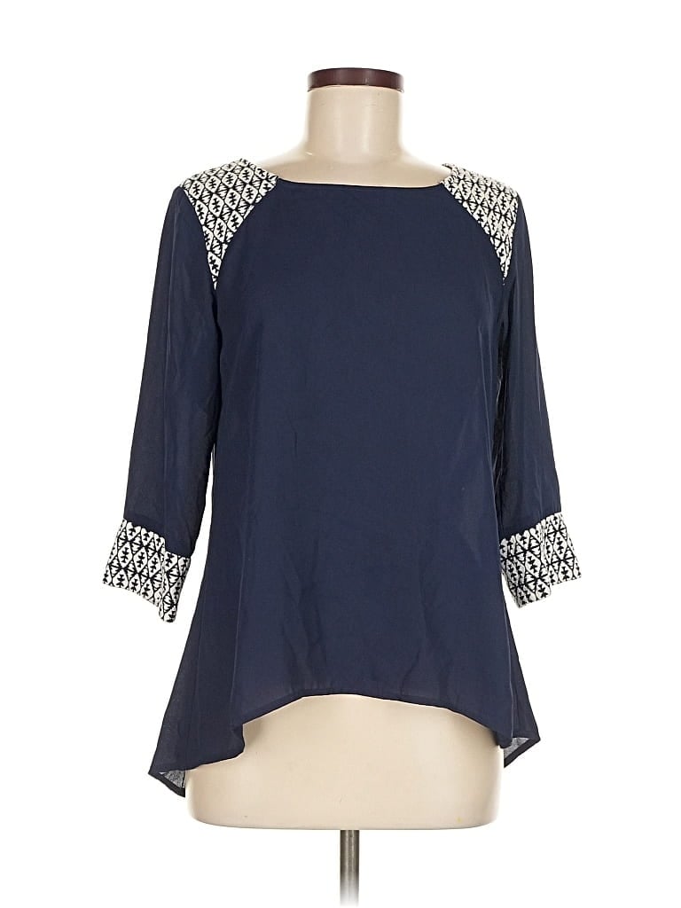Pre-owned Thml 3/4 Sleeve Blouse In Blue