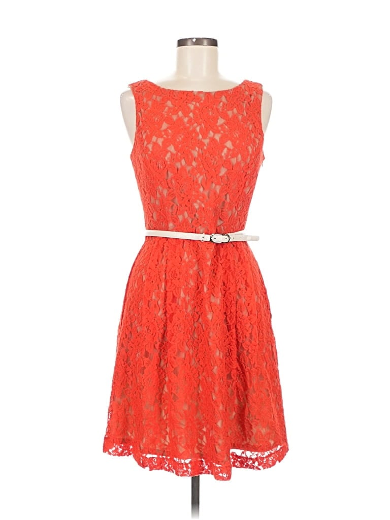 Pre-owned Ava & Aiden Cocktail Dress In Orange