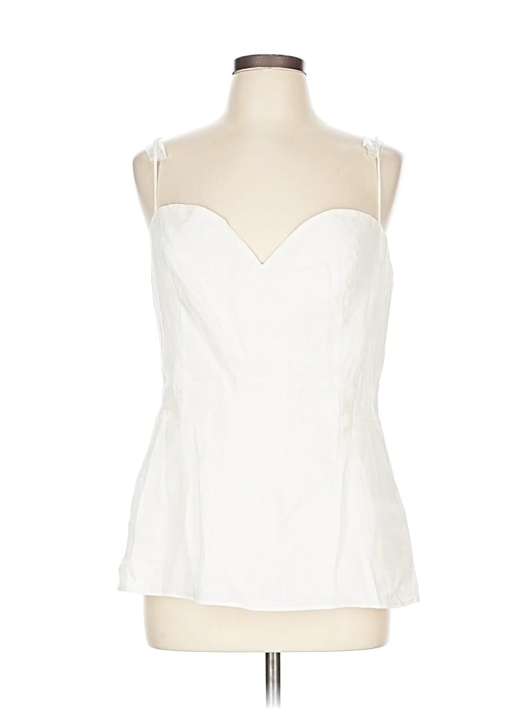Pre-owned Theory Sleeveless Blouse In White