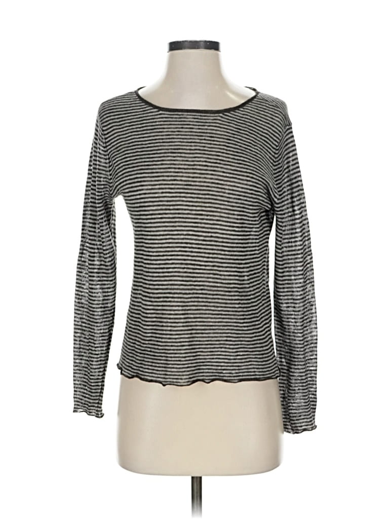 EILEEN FISHER Pre-owned Long Sleeve T-shirt In Silver
