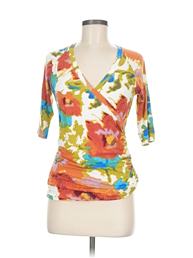 CABI Pre-owned 3/4 Sleeve T-shirt In Orange