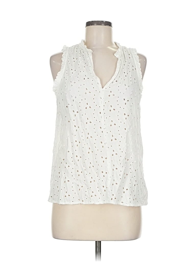 GAP Pre-owned Sleeveless Blouse In White