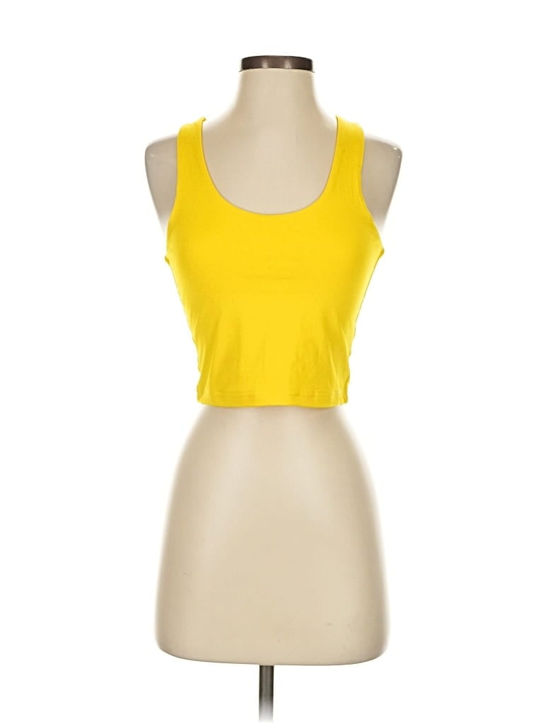 UNBRANDED Pre-owned Tank Top Yellow Halter Neckline Tops