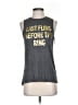 Modern Lux Gray Sleeveless T-Shirt Size S - photo 1
