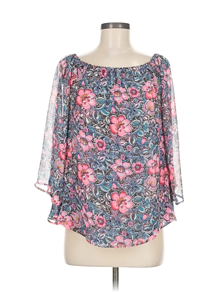 Pre-owned Express Outlet 3/4 Sleeve Blouse In Pink