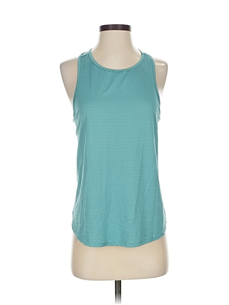 Pre-owned Avia Tank Top Teal Halter Neckline Tops In Blue