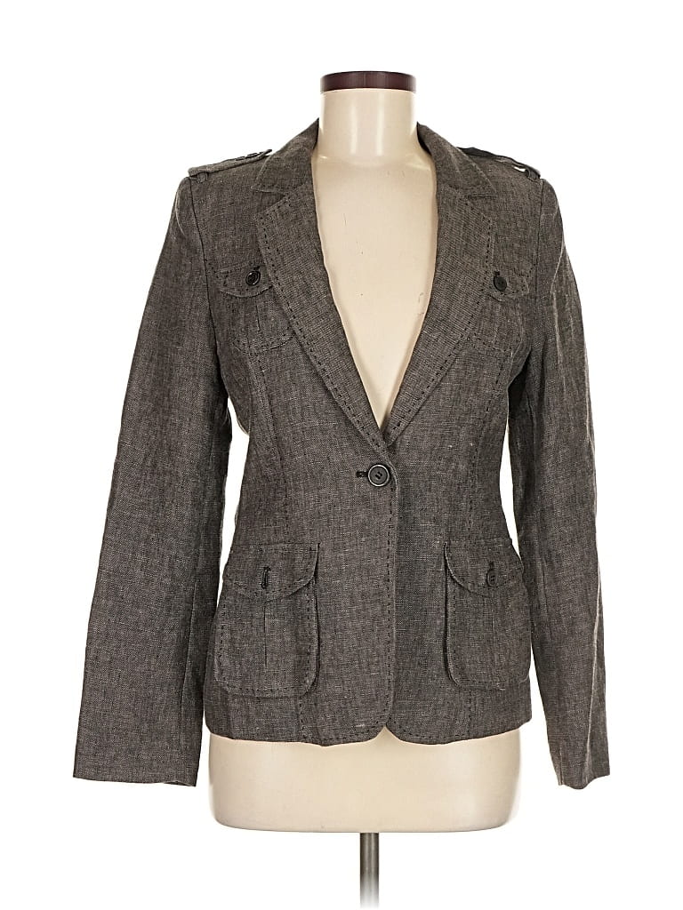 Pre-owned H&m Blazer Jacket In Gray