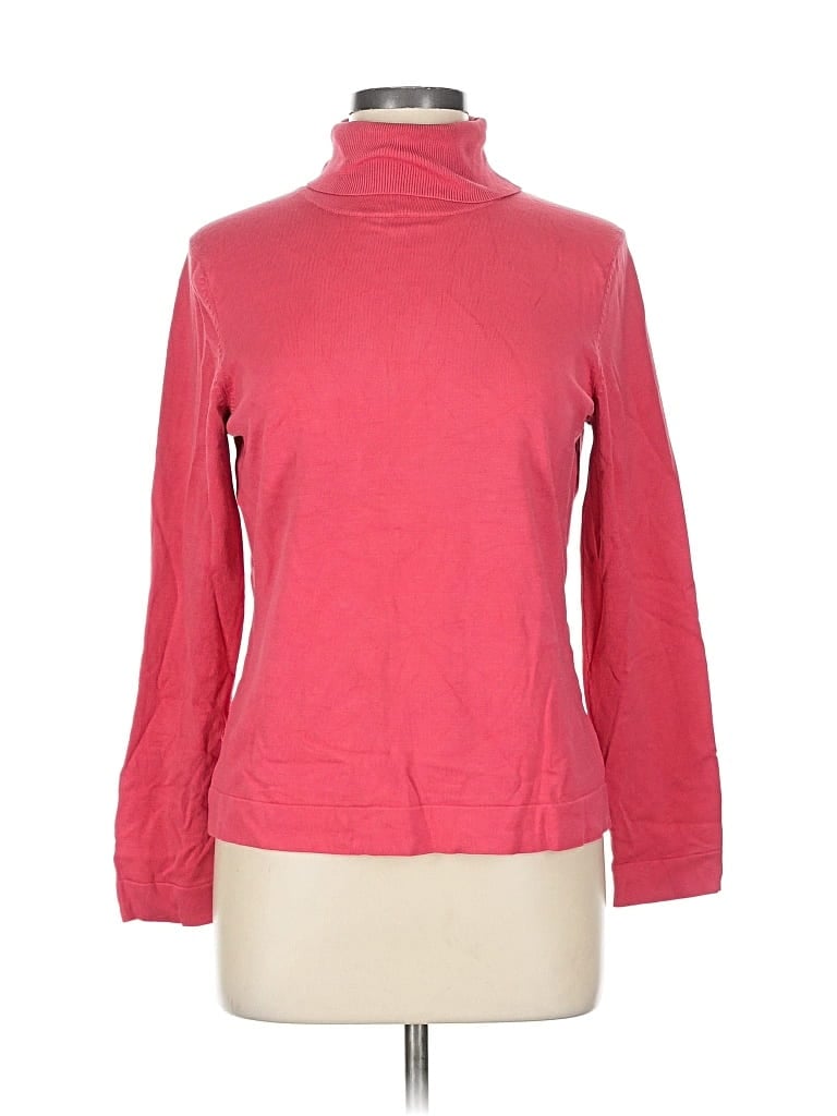 Pre-owned Ann Taylor Silk Pullover Sweater In Red
