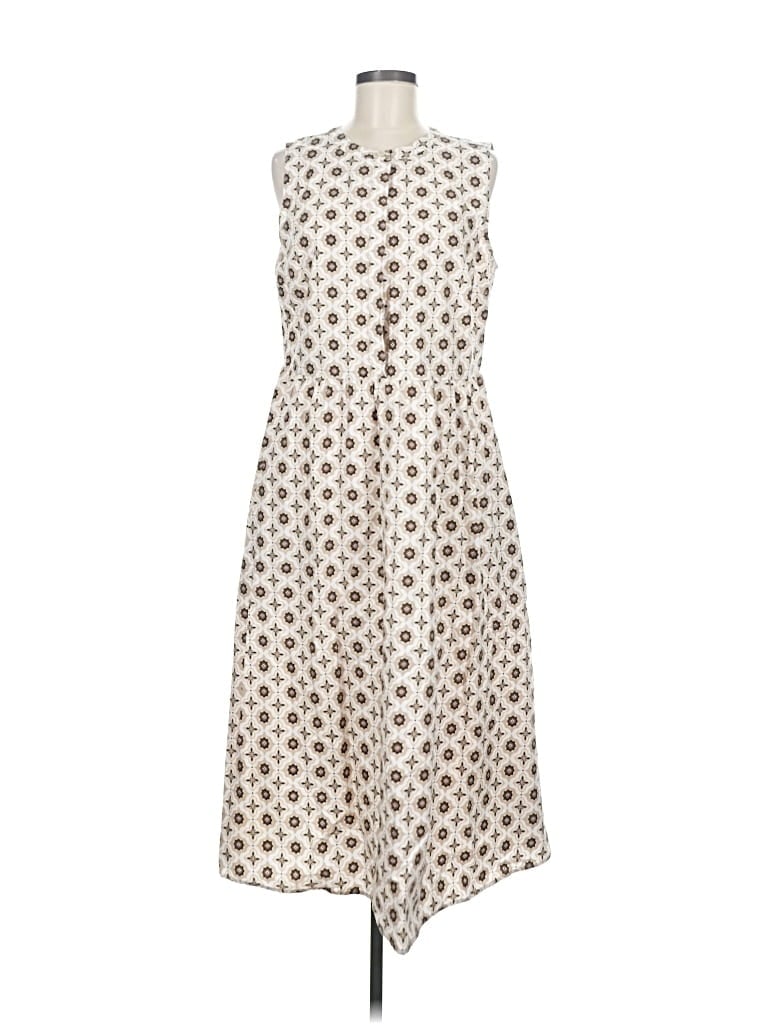 Pre-owned Croft & Barrow Casual Dress In White