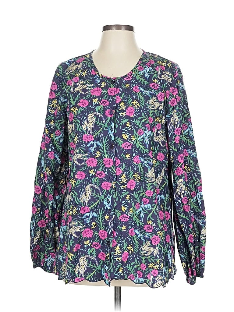 Pre-owned Assorted Brands Long Sleeve Blouse In Purple