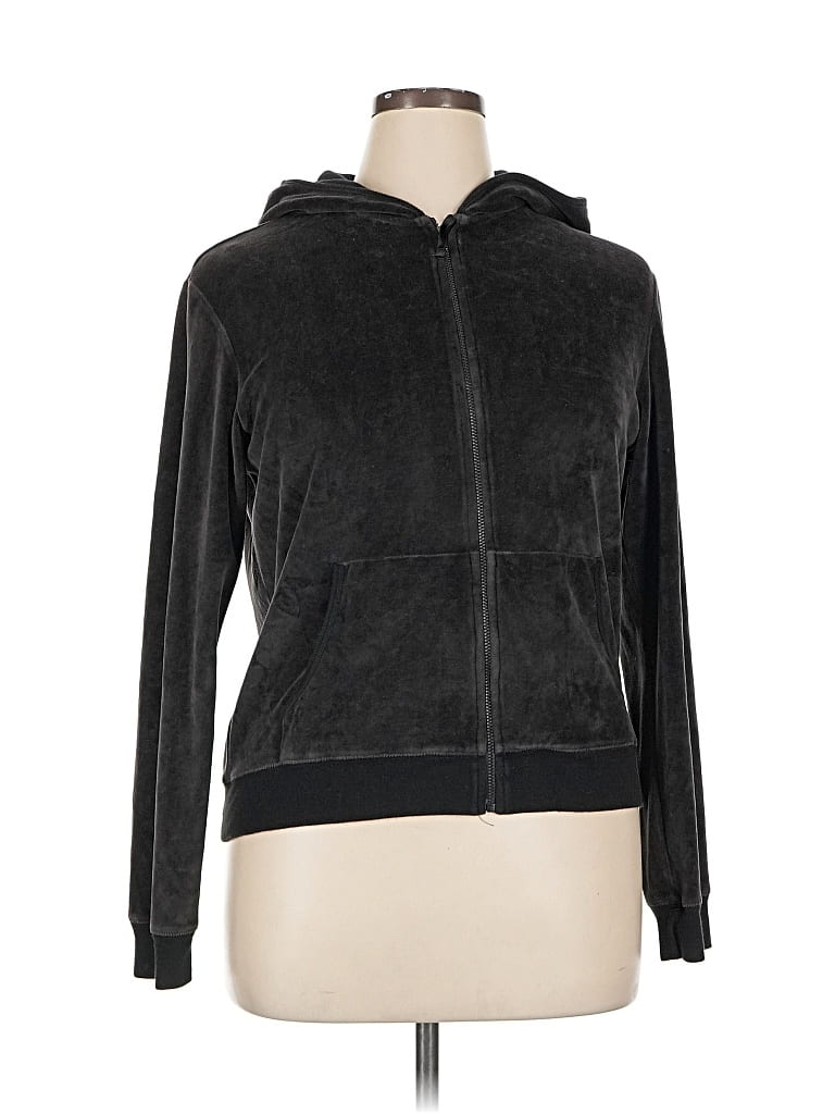 Pre-owned Gap Outlet Zip Up Hoodie In Black