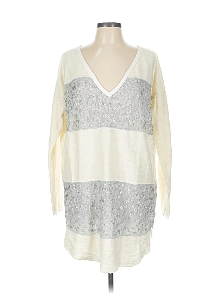 Pre-owned Free People Pullover Sweater In White